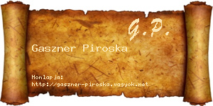 Gaszner Piroska névjegykártya